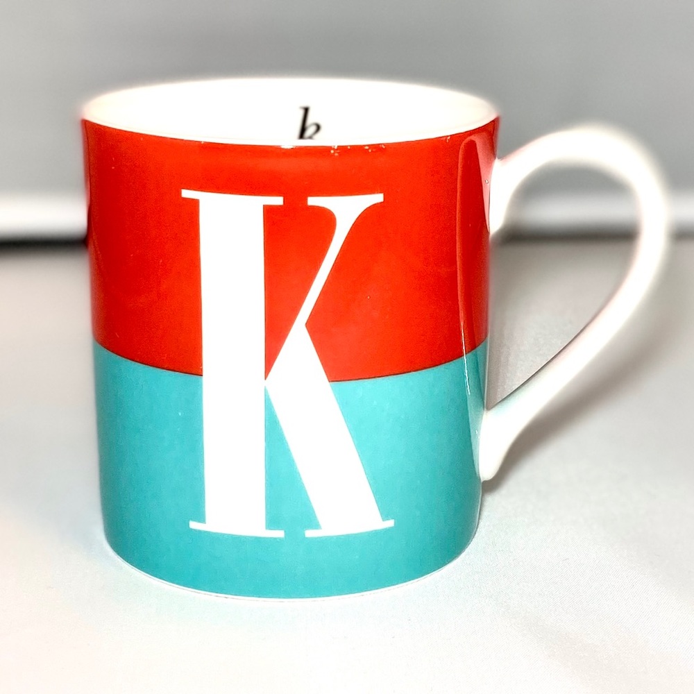 Kate Spade Lenox Wickford Red Letter Day K Mug Cup